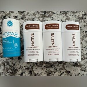 New, fresh Native coconut,vanilla deodorant Kopari coconut